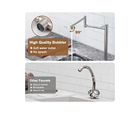 Casainc 1.8 Flow Pot Filler Kitchen Faucet with 2 Handle