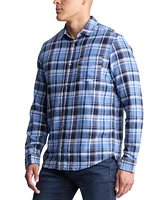 Men's Saroz Cotton Plaid Button-Up Shirt