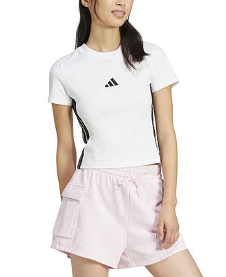 adidas Women's Essentials Slim-Fit Short-Sleeve Baby T-Shirt