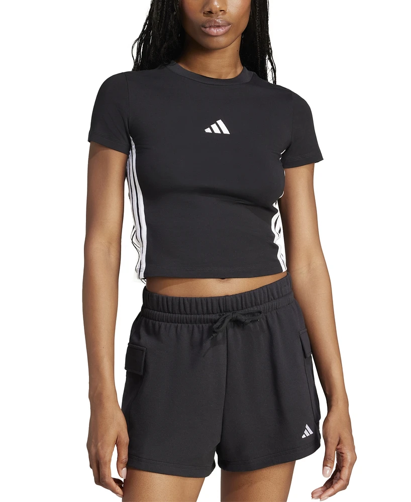 adidas Women's Essentials Slim-Fit Short-Sleeve Baby T-Shirt