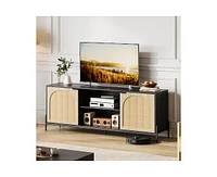 gaomon Tv Stand for 75 inch Tv, Entertainment Center with Storage, 65 Inch Tv Console Table with Metal Legs