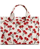 Coach Cherry-Print Canvas Cargo Tote