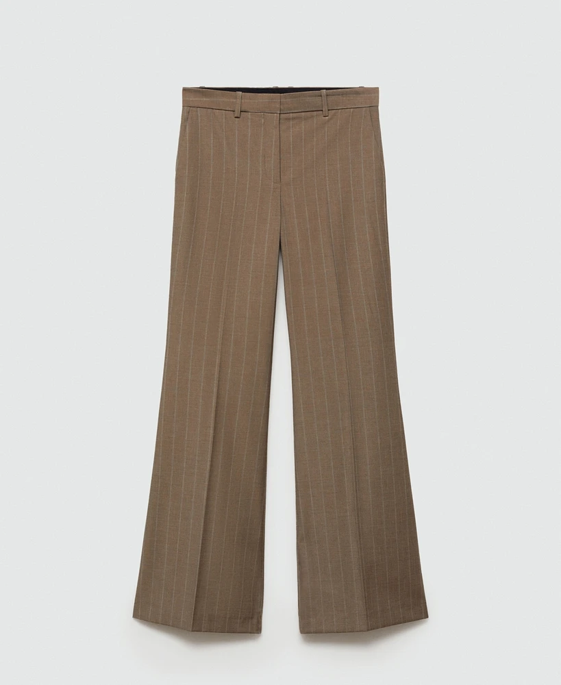 Mango Women's Pinstripe Flared Pants