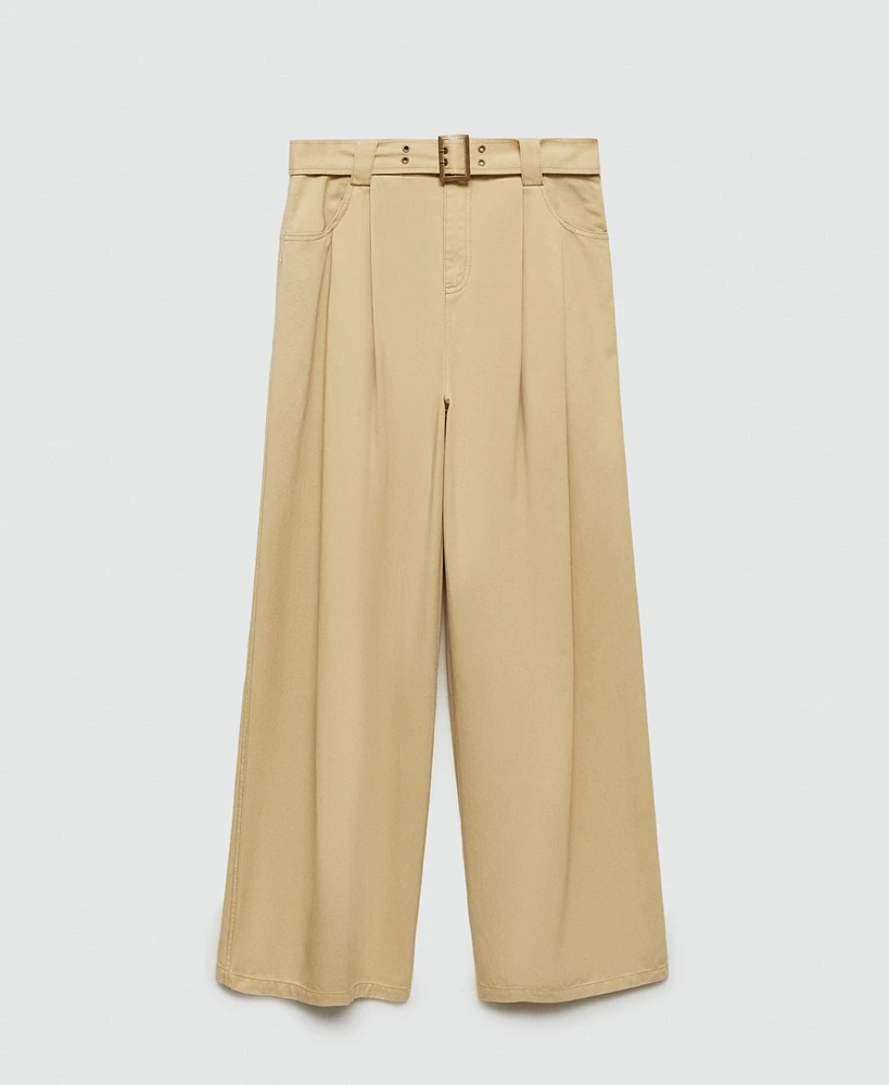 Mango Women's Belted Lyocell Pants