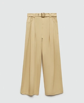 Mango Women's Belted Lyocell Pants