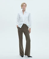 Mango Women's Pocket Flared Pants