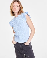 On 34th Women's Cable-Knit Flutter-Sleeve Sweater, Exclusively at Macy's