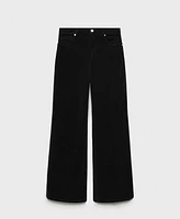 Mango Women's Wide Leg Corduroy Jeans