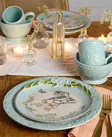 Fitz and Floyd English Garden Bird Accent 16 Pc. Dinnerware Set, Service for 4