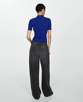 Mango Women's Camilla Straight High Rise Jeans