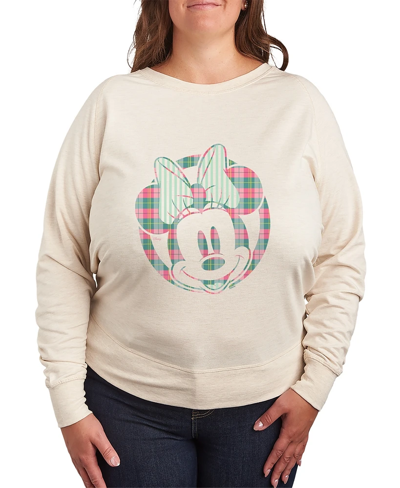 Hybrid Apparel Plus Disney Minnie Mouse Plaid Graphic Pullover T-shirt