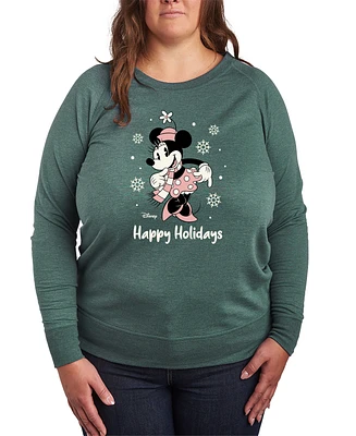 Hybrid Apparel Plus Disney Minnie Mouse Happy Holidays Graphic Pullover T-shirt