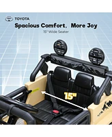 Funtok 12V Kids Ride On Truck Car w/ Parent Remote Control, Electric Toy Licensed Toyota Fj Cruiser, Led Lights, MP3 player