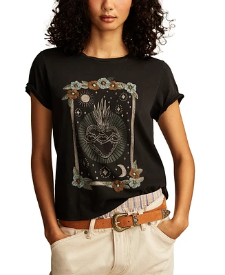 Lucky Brand Women's Sacred Heart Classic Graphic Print T-Shirt