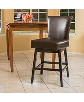 The Pop Home Swivel Counter Stool (1PK), Stylish Upholstered Chair for Kitchen,Home Bar,or Living Room-The