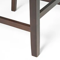 The Pop Home Set of 2 Counter Height Chairs with 5cm Cushion, Wooden Back Bar Stools-The Pop Home