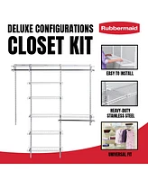 Rubbermaid Configurations 3-6 Feet Custom Diy Closet Organizer Deluxe Kit, White