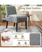 Gouun Upholstered Living Room Chair with Rubber Wood Legs