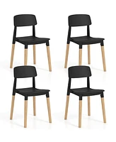 Gouun Modern Dining Side Chairs Set of 4 with Ergonomic Backrest for Dining Room