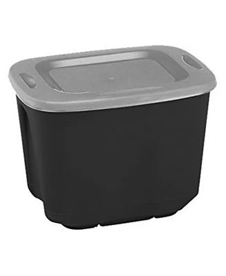 Homz 6610BKTS.10 10 Gallon Durable Molded Plastic Storage Bin with Secure Lid