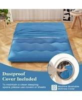 Gouun Foldable Futon Mattress with Washable Cover and Carry Bag for Camping-Full Size
