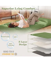 Gouun Floor Mattress with Washable Cover and Carry Bag-Twin Size