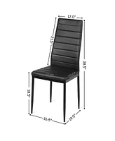 Gouun Set of 2 or 6 High Back Dining Chairs-Set of 6