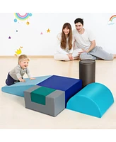 Gouun 6 Piece Climb Crawl Play Set Indoor Kids Toddler