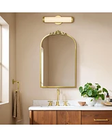 LuxenHome Gold Frame Arch 31.5-Inch Tall Wall Accent Mirror