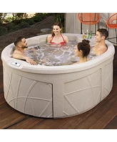 LifeSmart Key Largo Hot Tub Spa with 110 Volt Plug and Play and Led Light