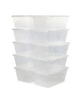 Life Story 6L Shoe and Closet Storage Box Stacking Containers