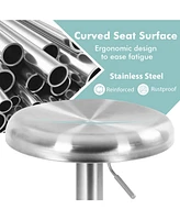 Gouun Modern Swivel Adjustable Height Bar Stool with Footrest-2 Pieces