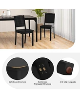 Gouun Wood Dining Chair Set of 2 Armless Kitchen Chairs with Rubber Wood Legs