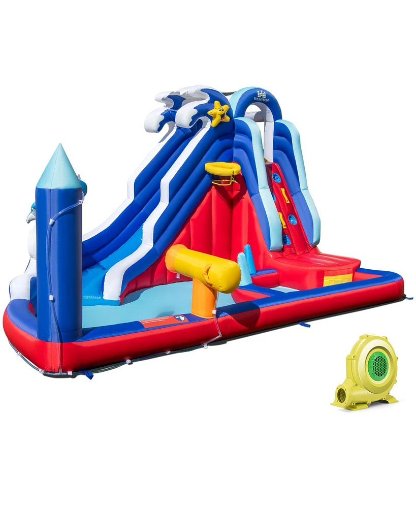 Gouun 6-In-1 Inflatable Water Park with 735W Blower