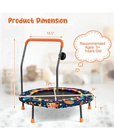 Gouun 36 Inch Mini Trampoline with Colorful Led Lights and Bluetooth Speaker