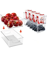 Sorbus Clear Storage Bins For Kitchen Pantry, Fridge & More (4 Pack Variety)