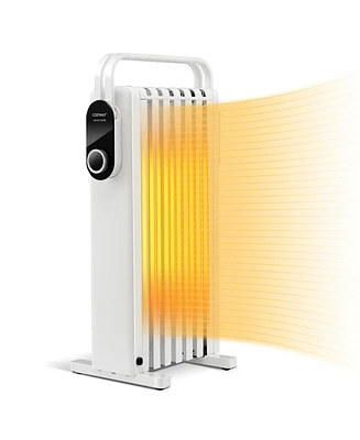 1500W Electric Oil-Filled Radiator Space Heater with Foldable Drying Rack