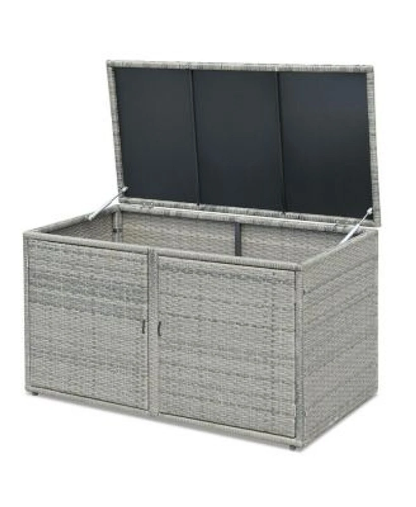 Gouun 88 Gallon Garden Patio Rattan Storage Container Box