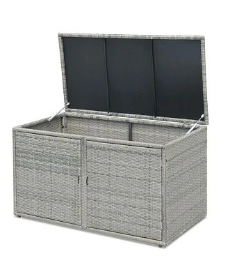 Gouun 88 Gallon Garden Patio Rattan Storage Container Box