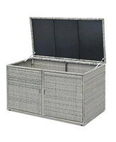 Gouun 88 Gallon Garden Patio Rattan Storage Container Box