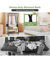 Gouun Heavy Duty Clothes Rack on Wheels with Shelves