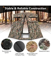 Gouun 360 One Way See Through Ground Hunting Blind for Deer and Turkey Hunting