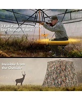 Gouun 360 One Way See Through Ground Hunting Blind for Deer and Turkey Hunting