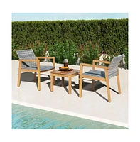 Gouun 3 Pieces Patio Furniture Set with Chair