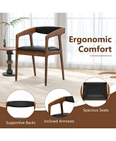 Gouun Upholstered Armchairs Set of 2 with Cozy Backrest and Padded Seat Cushion