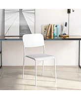 Gouun Modern Dining Chairs Set of 4 with Tilted Backrest and Sturdy Metal Legs