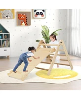 Gouun 3-in-1 Climbing Set Foldable and Adjustable Kids Triangle Set