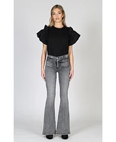 Black Orchid Denim Women's Audrey Patch Pocket Flare Jean