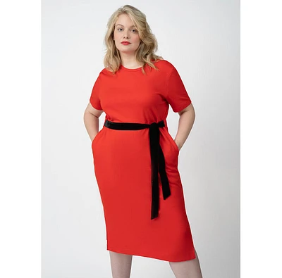 See Rose Go Plus CoolROSE Luxe Knit Midi Dress