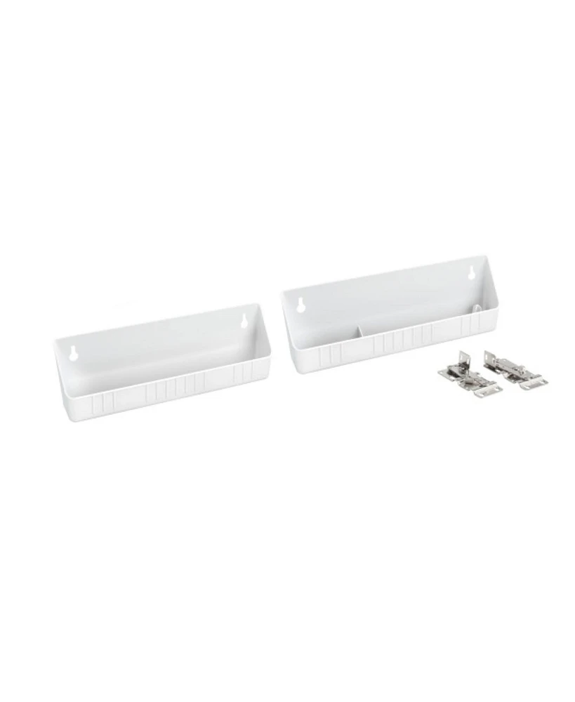 Rev-a-Shelf 11" Kitchen Sink Front Tip Out Trays, White, 2-Pack, 6572-11-11-52